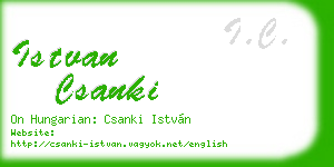 istvan csanki business card
