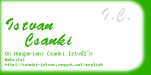 istvan csanki business card